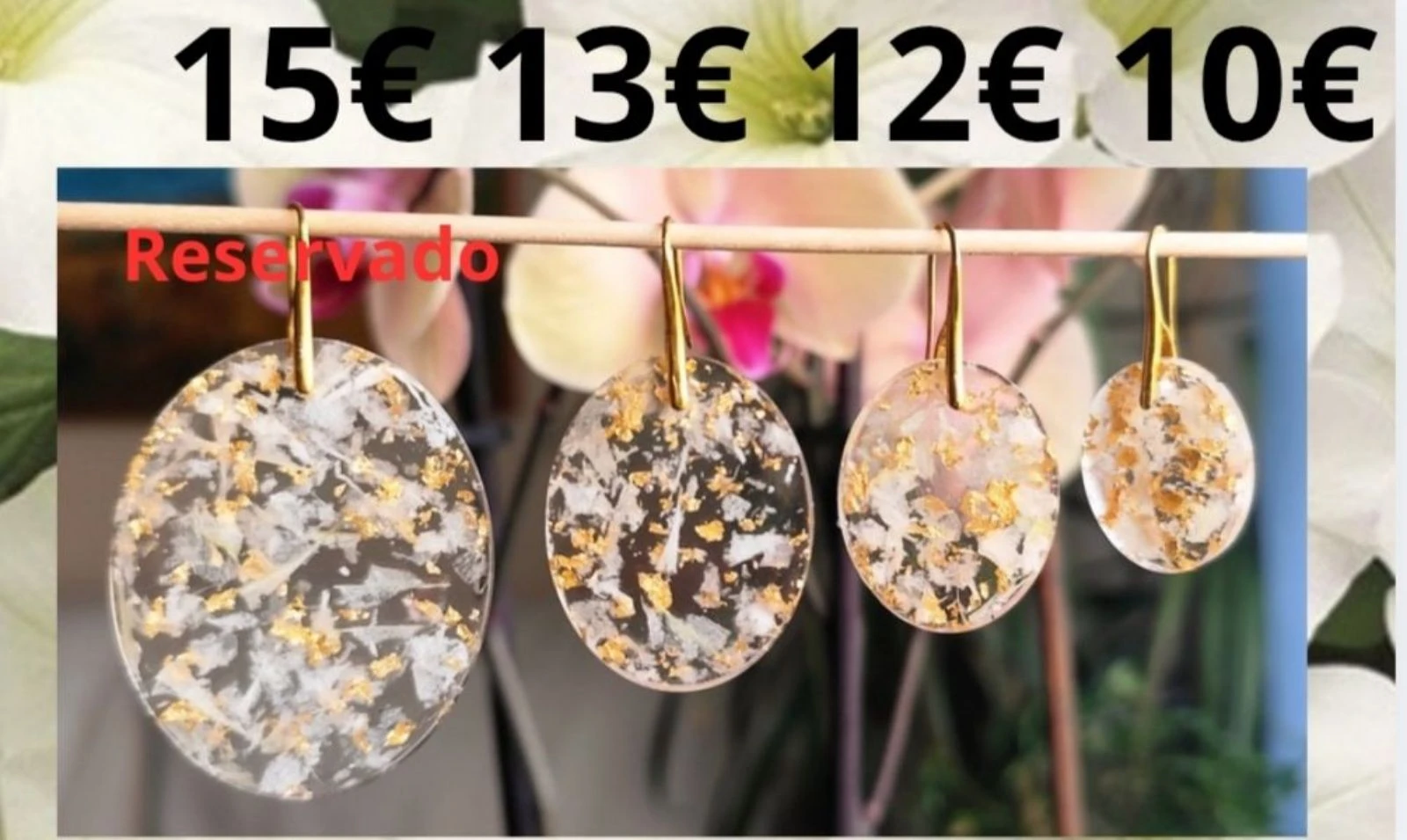Earrings #Petunia White and Pan de Oro #joyeriaconflor – photo 2